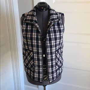 Plaid puffer vest